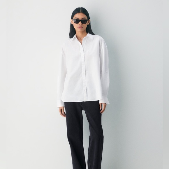 Babaton Tops - Babaton Classic White Button Down Shirt Cotton Poplin